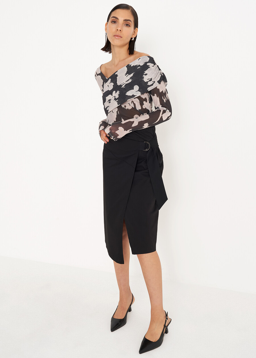 Maglia Sardi in tessuto mesh NERO BLACK Donna , immagine n. 4