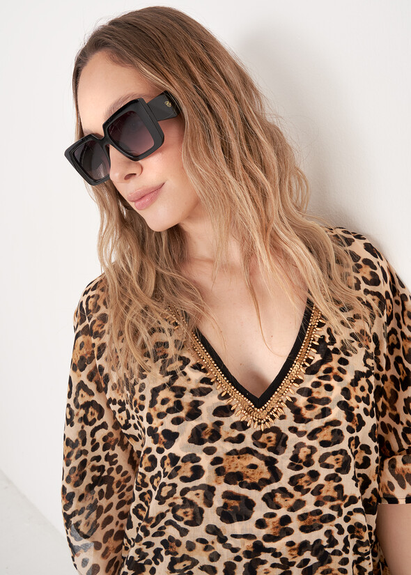 Trapezoid Sunglasses NERO BLACK Woman null