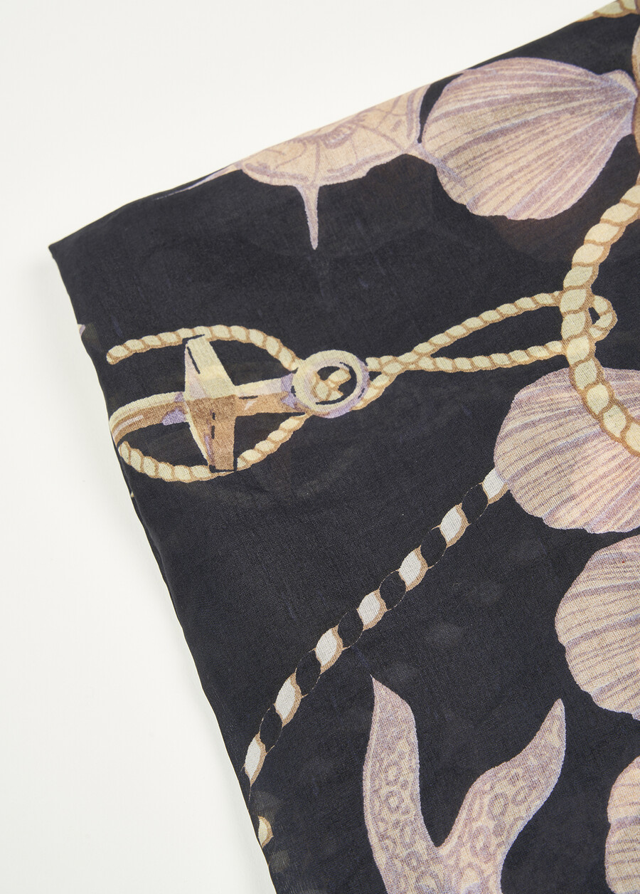 Serado 100% silk scarf BLUE OLTREMARE  Woman , image number 3