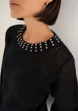 Magnolia mohair sweater with rhinestones NERO BLACK Woman image number 3