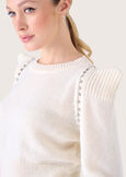 Senegal jersey with crystals BEIGE LATTE Woman image number 3