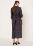 Artur ethnic print wrap dress BLU MIDNIGHTVIOLA VINACCIA Woman image number 5