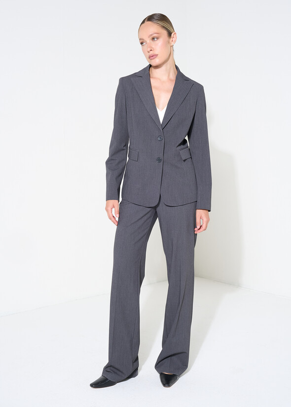 Pantaloni Giorgia ampi in lana GRIGIO GREY Donna null