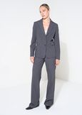 Pantaloni Giorgia ampi in lana GRIGIO GREY Donna immagine n. 1
