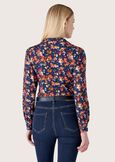 Scala floral pattern shirt NERO BLACK Woman image number 3