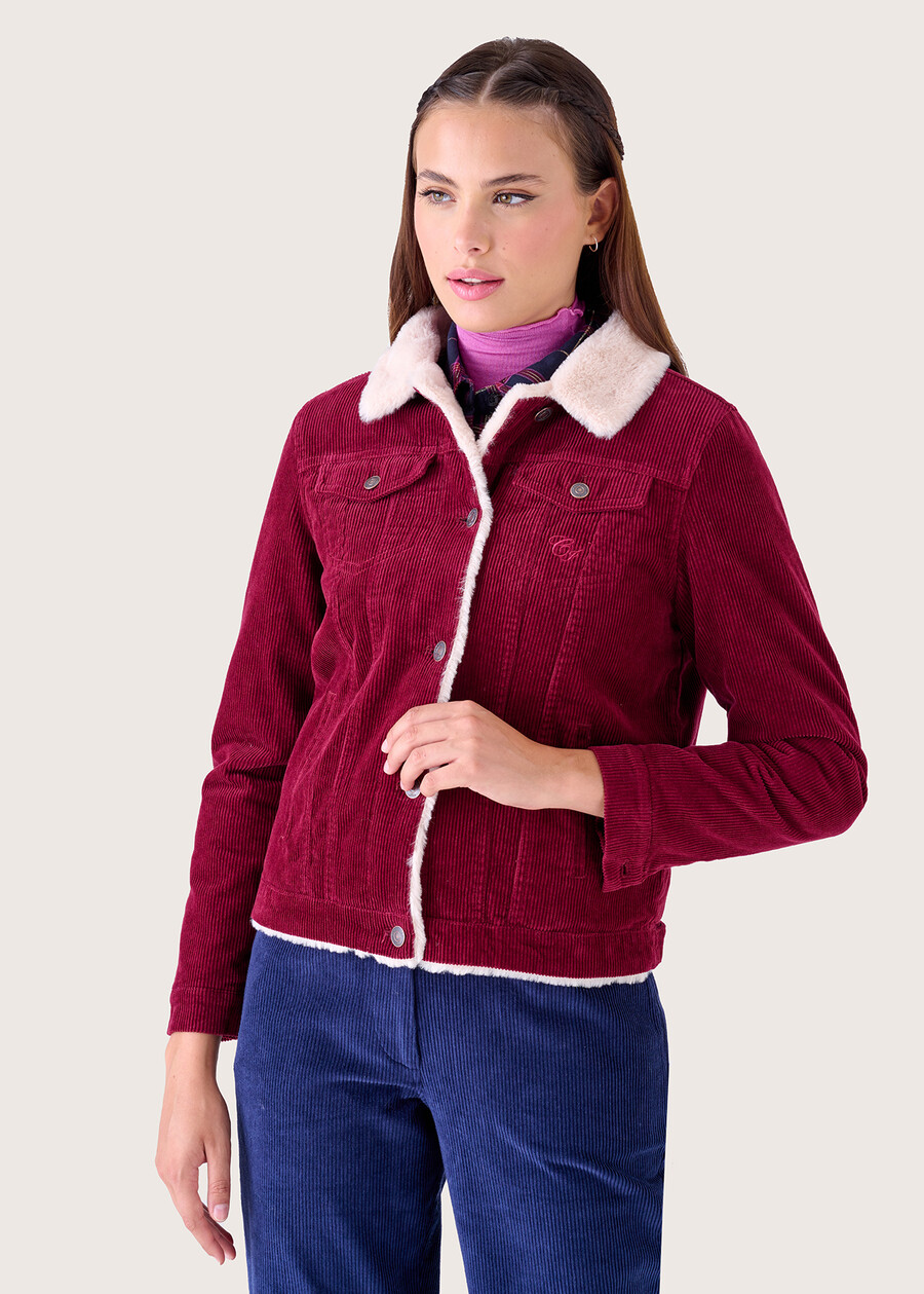 Gilly 100% cotton jacket ROSSO SYRAH Woman , image number 1