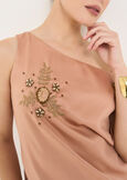 Thomas top with jewel embroidery ARANCIONE Woman image number 2