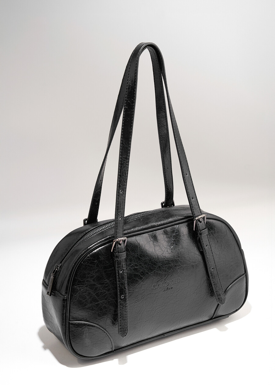 Bauletto Bagary effetto stropicciato NERO BLACKVIOLA VINACCIA Donna , immagine n. 2