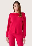Melody sweater with fringes ROSSO MAGENTABLU GRAFITE Woman image number 1