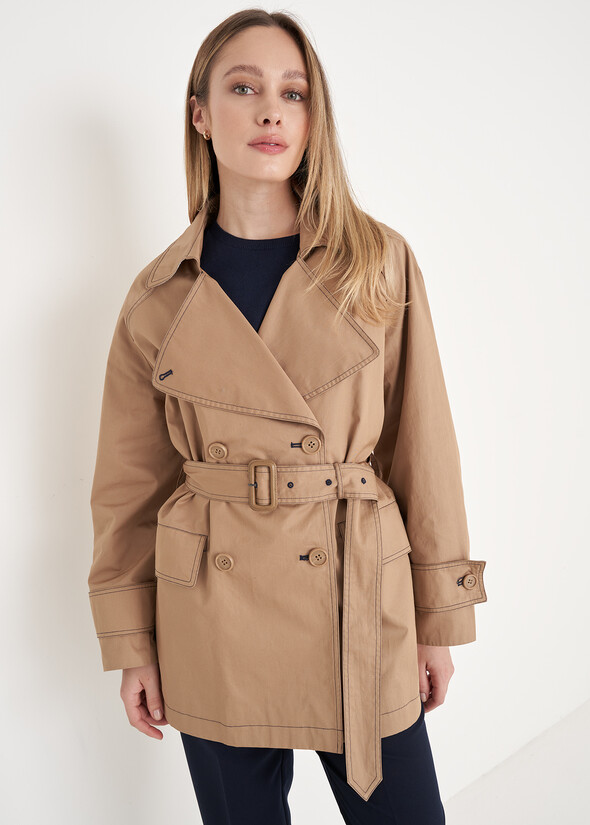 Ted cotton trench coat BEIGE Woman null