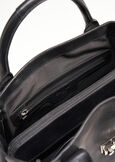 Blanche 100% leather duffle bag NERO BLACK Woman image number 4