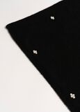 Sarym scarf with micro pearls NERO BLACKBEIGE LATTE Woman image number 5