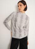 Margot half-neck sweater with rhinestones GRIGIO PERLA Woman image number 1