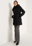 Prince padded coat with belt NERO BLACKBEIGE ECRU Woman image number 6