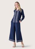 Polly 100% rayon trousers BLUE OLTREMARE  Woman image number 1