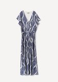 Abito lungo Ashy a fantasia BLU Donna immagine n. 4