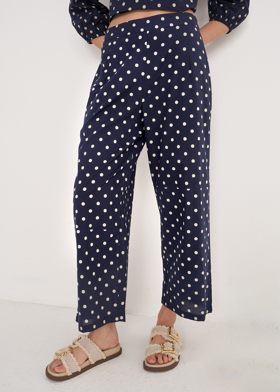 Pantaloni Perk Capri Fantasia BEIGE LATTEBLUE OLTREMARE Donna , immagine n. 2