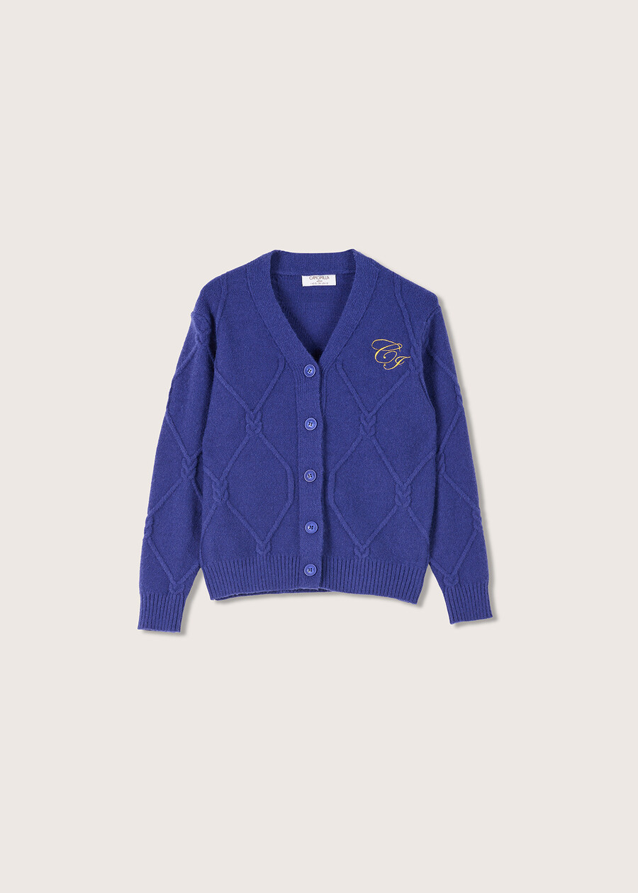 Cardigan Tancredi in misto viscosa BLU MEDIUM BLUE Donna , immagine n. 4