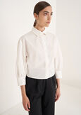 Claudia cropped cotton shirt BIANCO WHITE Woman image number 1