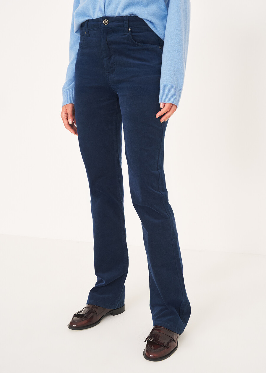 Pantalone in velluto Cindy-T BLU MIDNIGHTVIOLA VINACCIA Donna , immagine n. 2