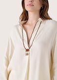 Cabby 100% rayon twill blouse BEIGE LATTE Woman image number 2