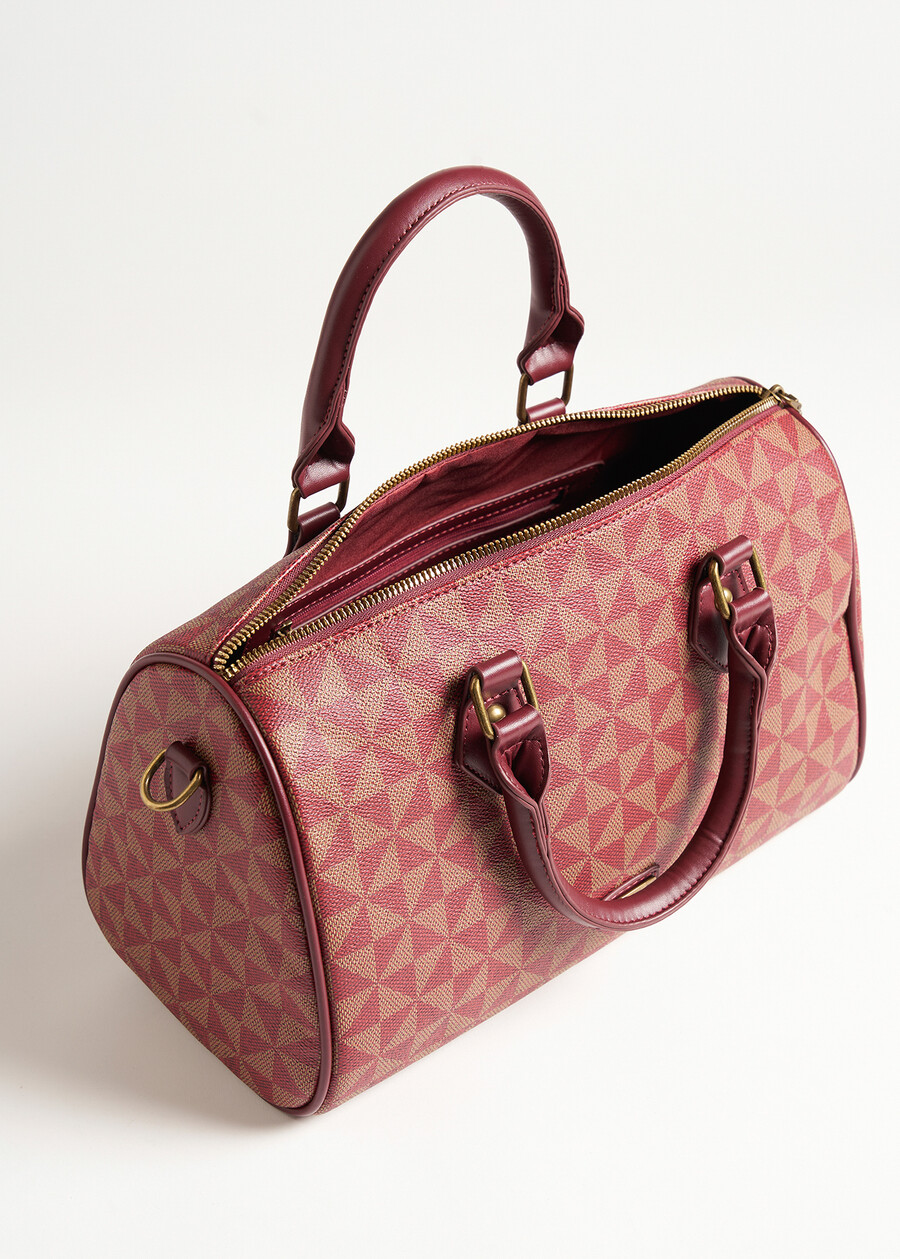 Bowlbag geometric faux leather duffle bag ROSSO CHIANTI Woman , image number 2