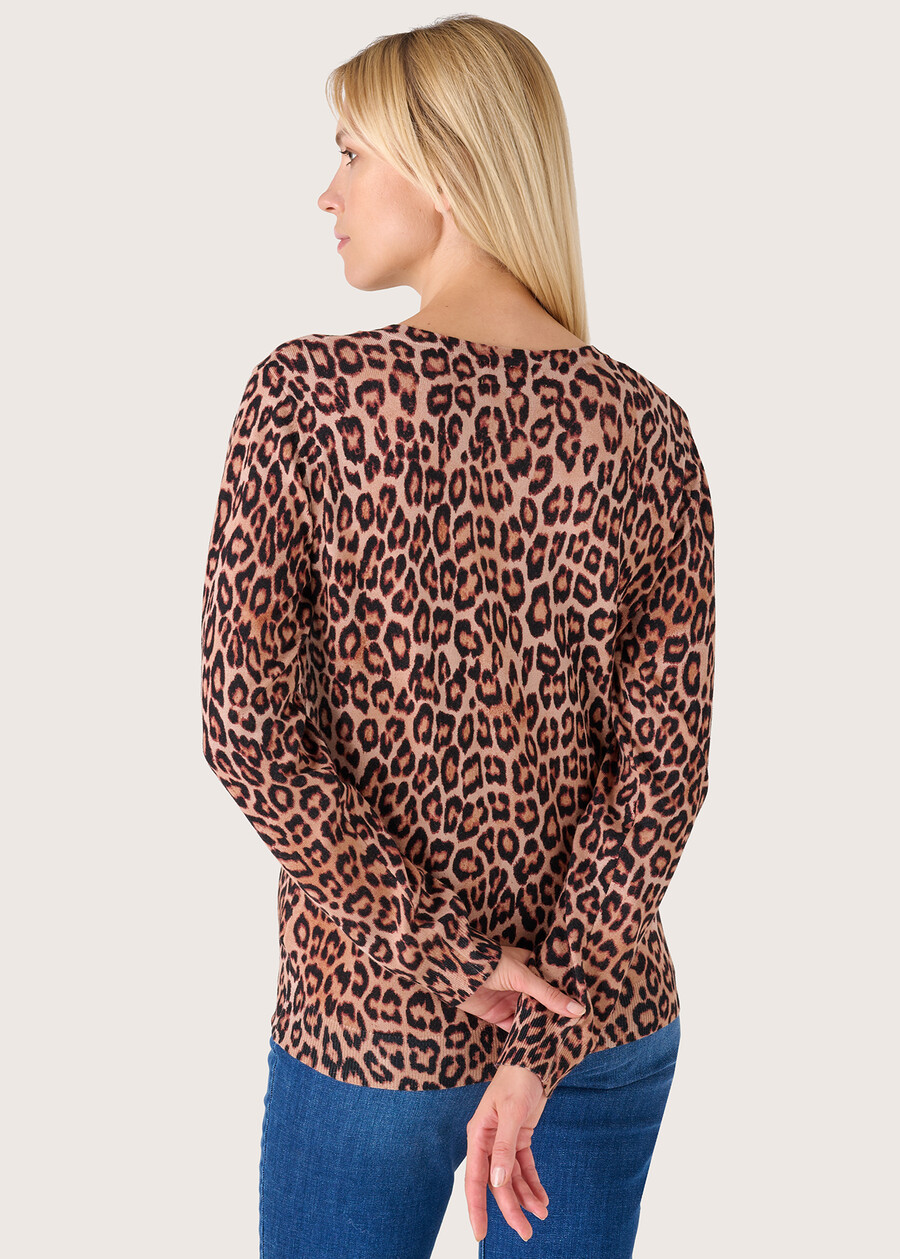 Cardigan Clio con stampa animalier ROSA ROMANTICO Donna , immagine n. 3