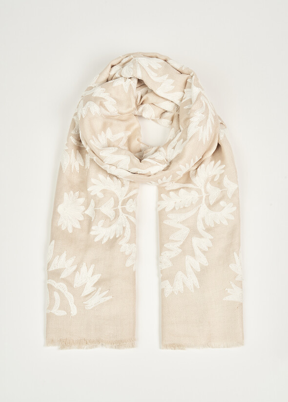 Sciarpa Scarlett 100% viscosa BIANCO BURRO Donna null
