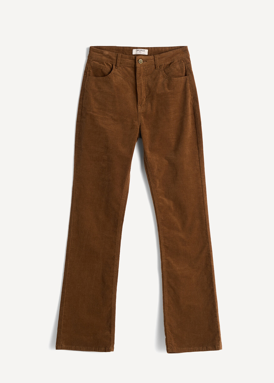 Pantaloni Cindy flare in velluto VERDEMARRONE Donna , immagine n. 5