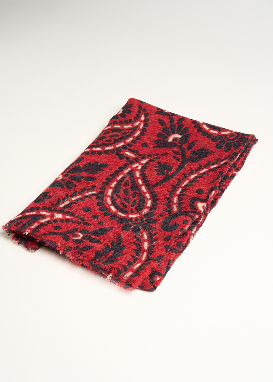 Sophie wool macro paisley scarf ROSSOVERDE Woman , image number 2