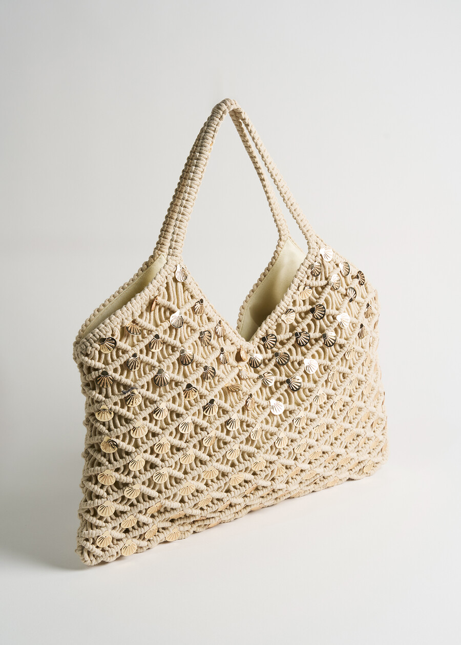 Borsa Bitty crochet e conchiglie BEIGE LIGHT BEIGE Donna , immagine n. 2