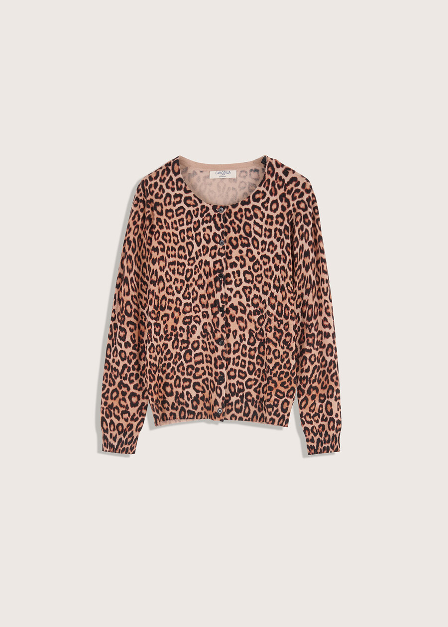 Cardigan Clio con stampa animalier ROSA ROMANTICO Donna , immagine n. 4