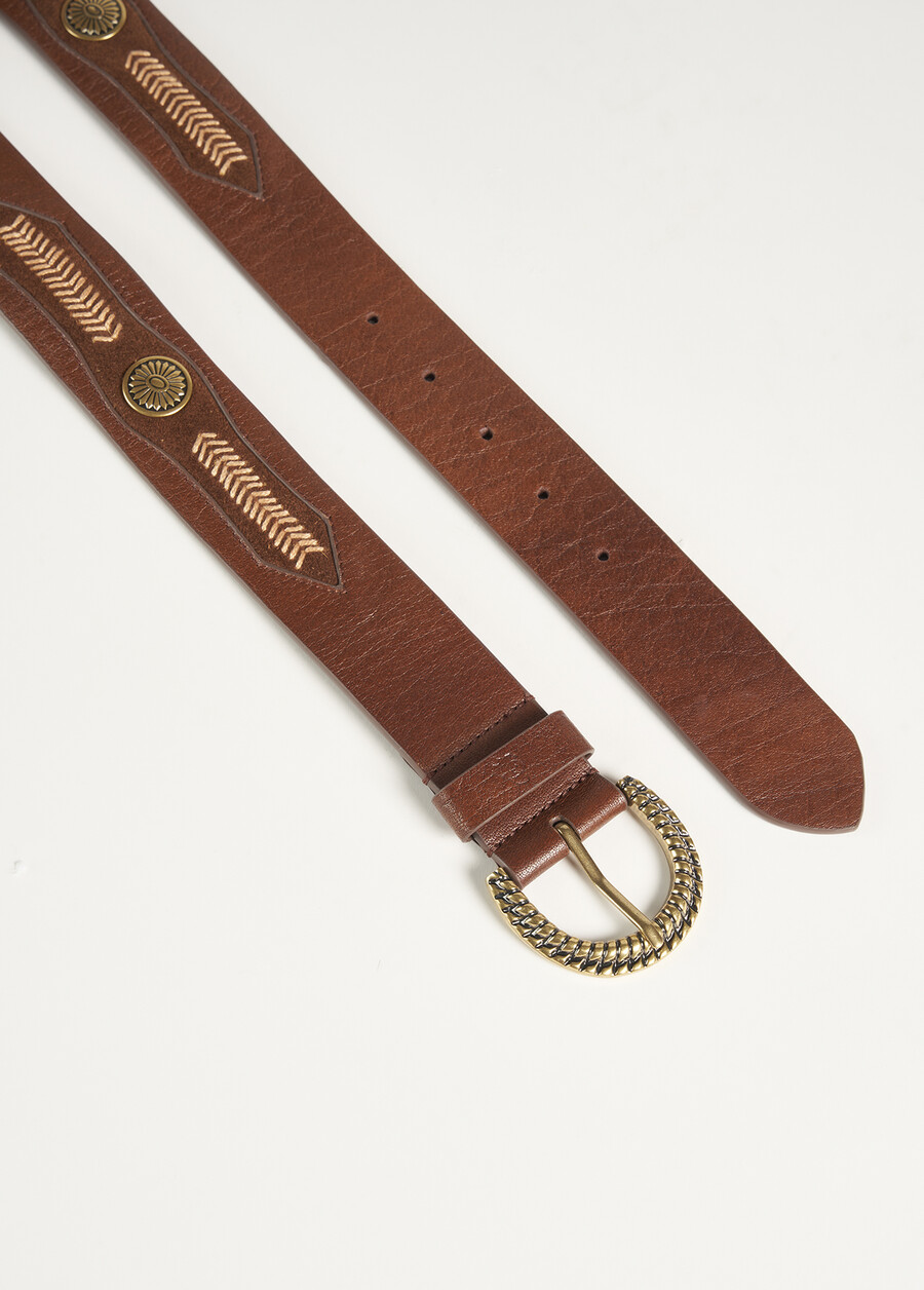 Cintura Caleida 100% vera pelle MARRONE Donna , immagine n. 4