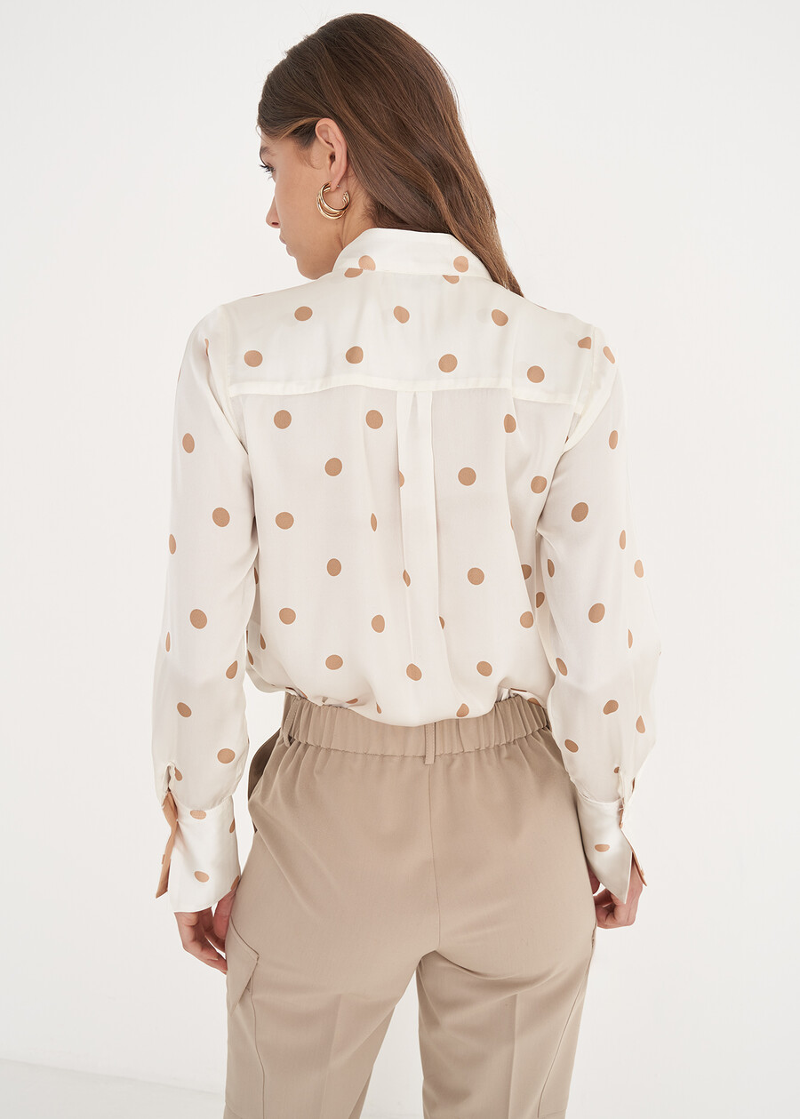 Camicia Camylla in satin BEIGE Donna , immagine n. 3