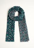Samanta patterned wool scarf BLU Woman image number 1