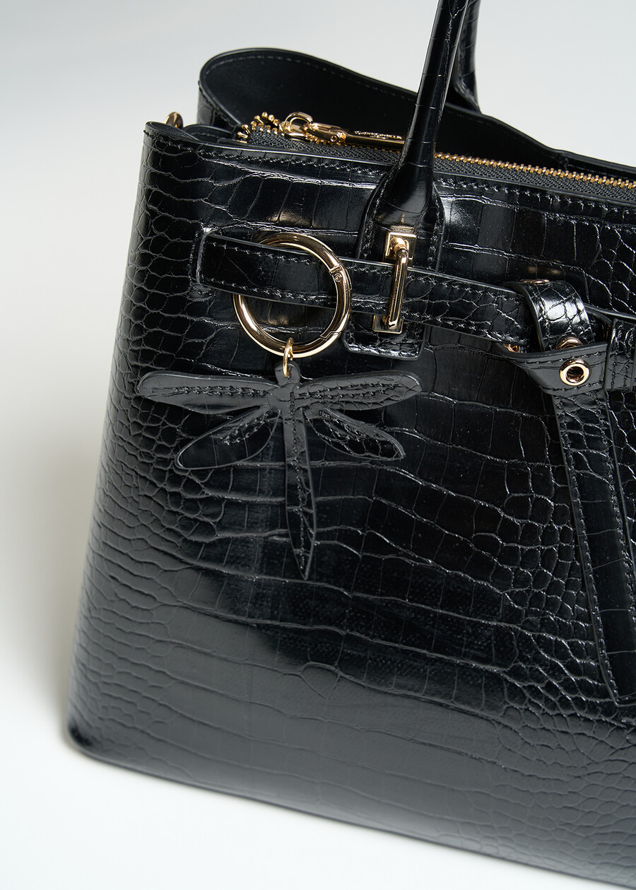 Brest croc-effect shopper bag MARRONENERO Woman , image number 3