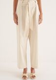 Penty linen-blend trousers
 VIOLA MELANZANABIANCO BURRO Woman image number 2