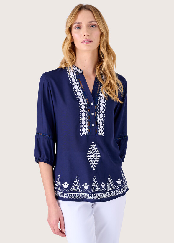 Camicia Candy in rayon di viscosa BLU Donna null