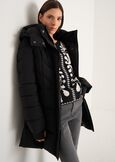 Prince padded coat with belt NERO BLACKBEIGE ECRU Woman image number 5