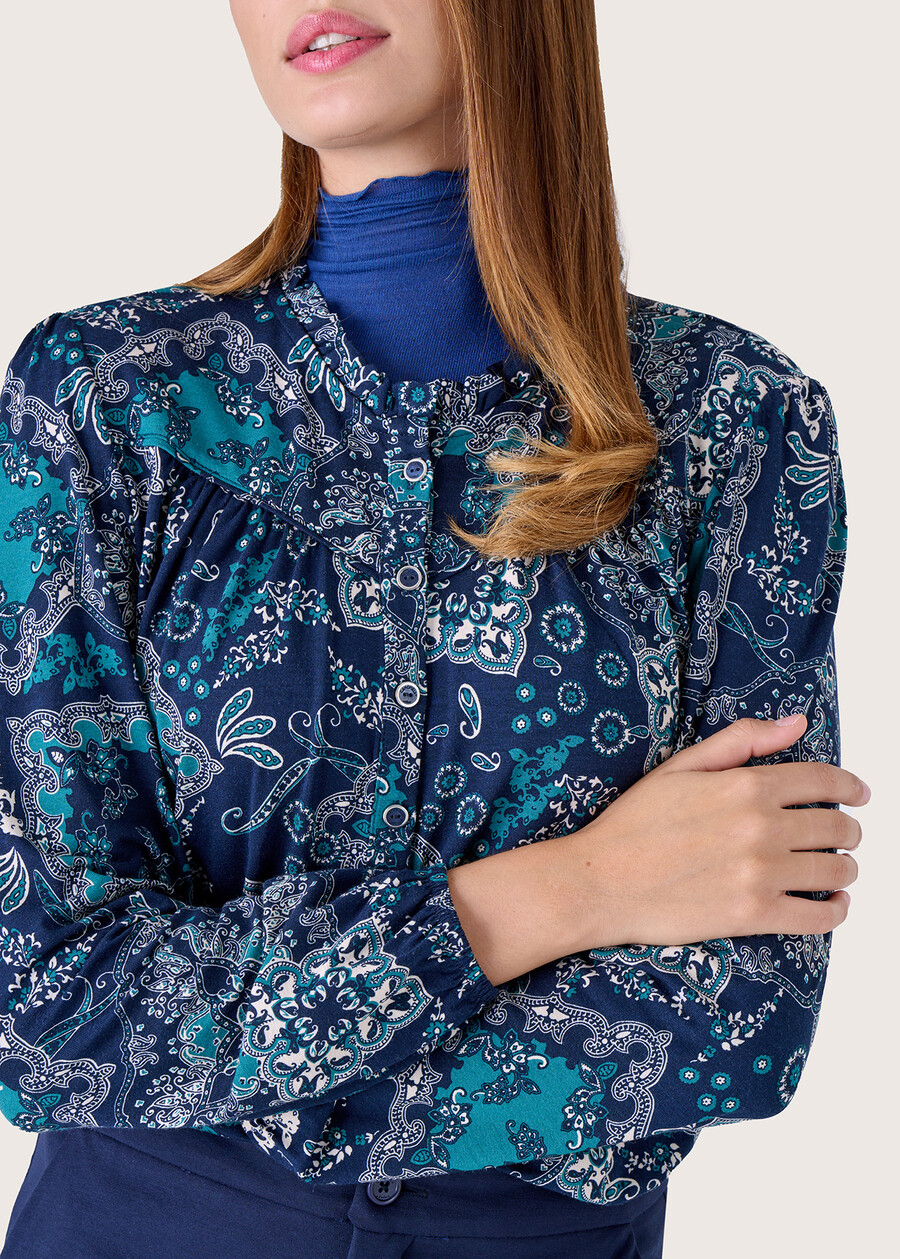 Schio shirt with western cut BLU LAGUNA Woman , image number 2