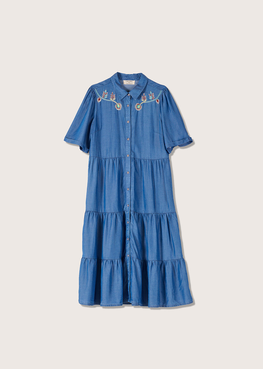 Arav 100% cotton denim dress DENIM Woman , image number 4