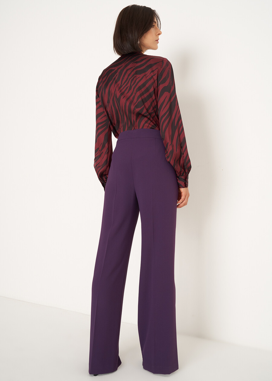 Pantaloni Pierre con spacco al fondo VIOLA PRUGNA Donna , immagine n. 5