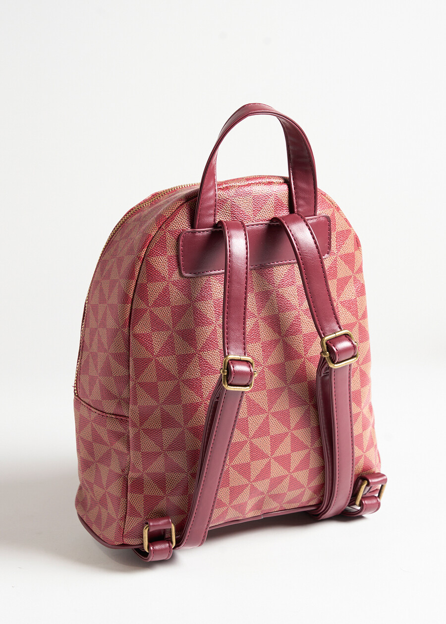 Billy printed faux leather backpack ROSSO CHIANTI Woman , image number 4