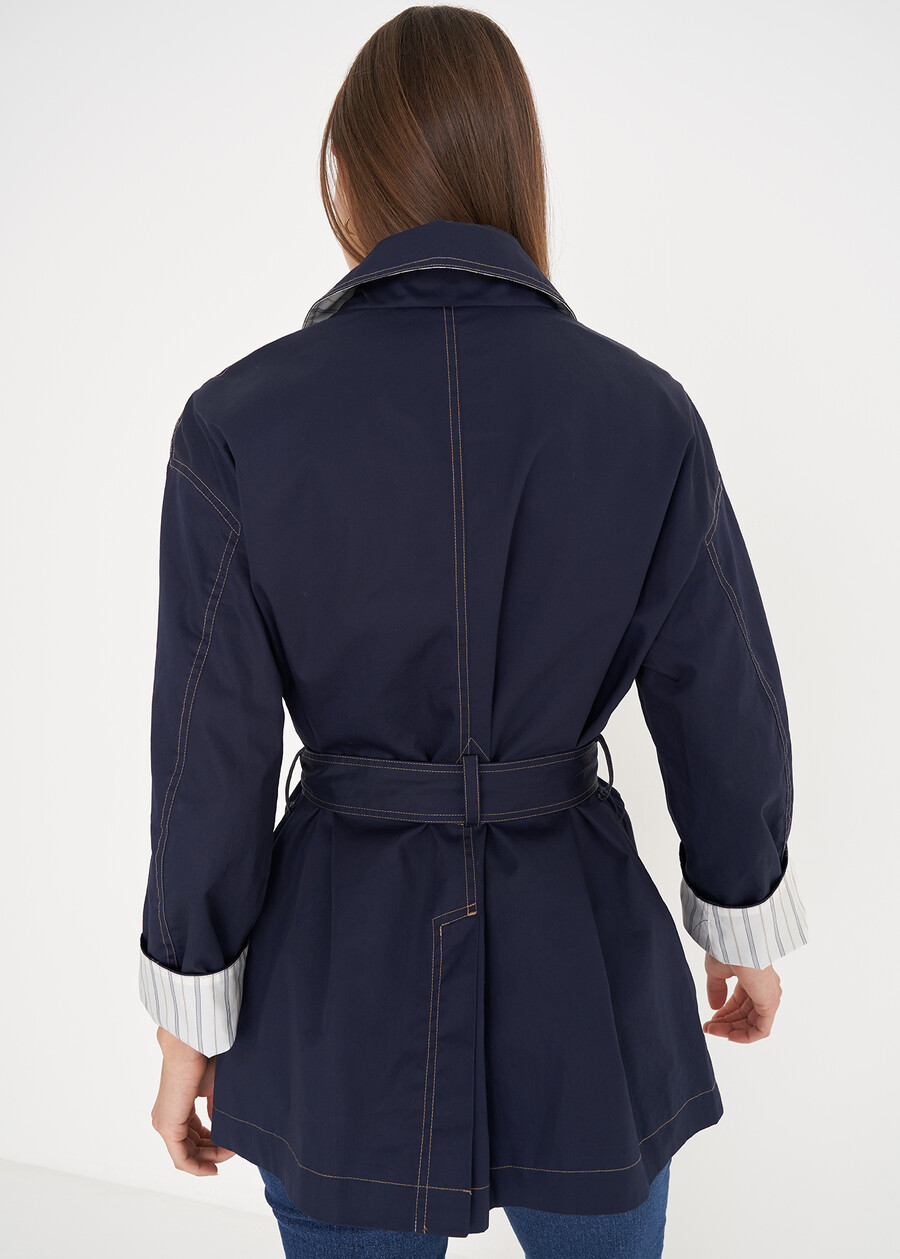 Ted cotton trench coat BEIGEBLU Woman , image number 4