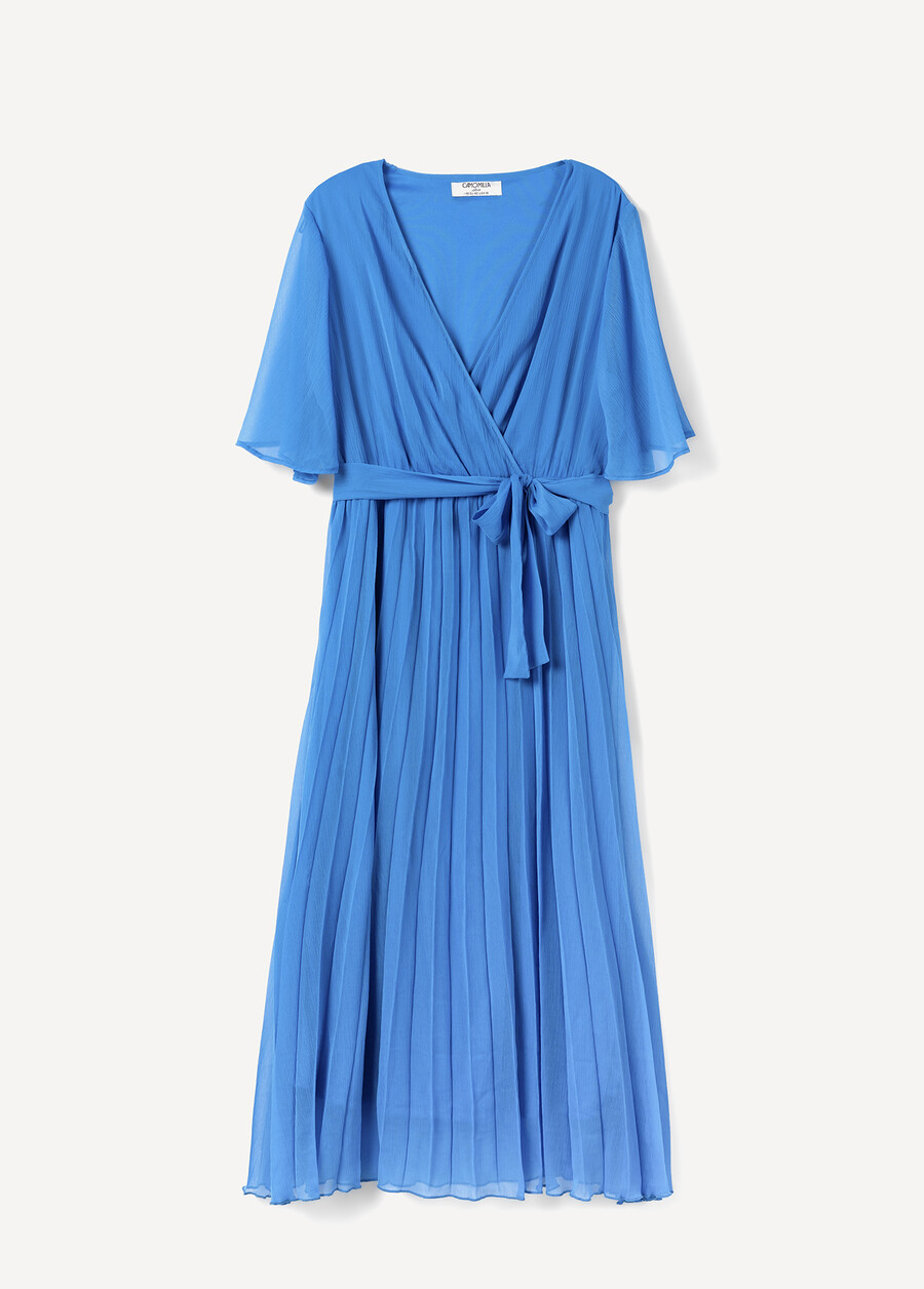 Abito Amory In Georgette GIALLOZAFFIBLUE TURCHESE Donna , immagine n. 4