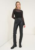 Pantalone Paki effetto ecopelle NERO Donna immagine n. 2