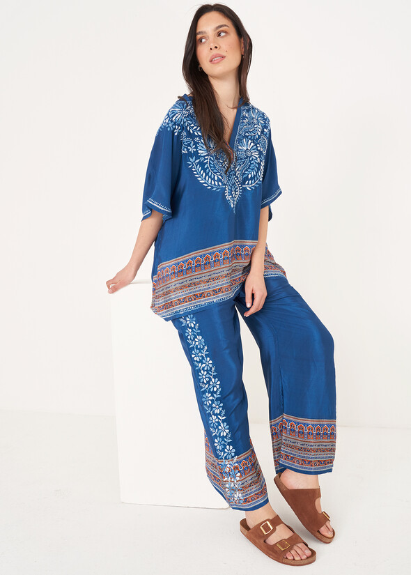 Pantaloni Pal A Zampetta BLU OTTANIO Donna null