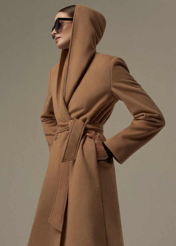 Catrine cloth coat NERO BLACKBEIGE CAMMELLO Woman null