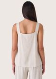Top Tejat in viscosa e lino BEIGE SAFARI Donna immagine n. 3