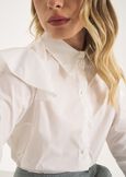 Camicia Carola in taffetà con rouches BIANCO WHITE Donna immagine n. 3